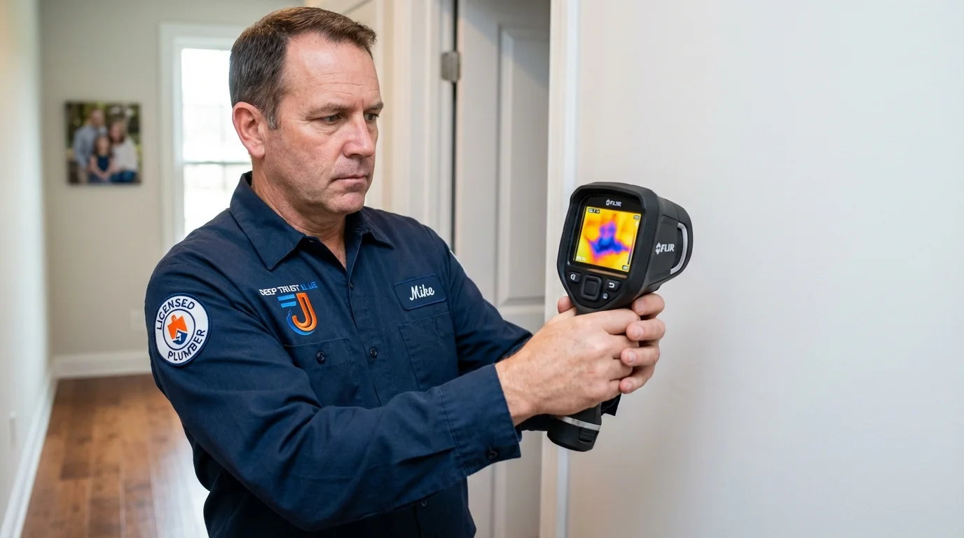 Thermal imaging leak detection by Johns Plumbing LLC in East Hartford